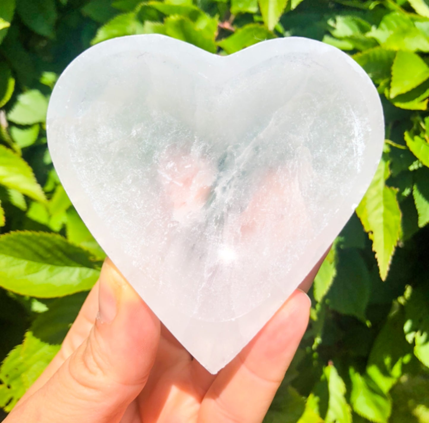 Gorgeous White Selenite Heart Bowl