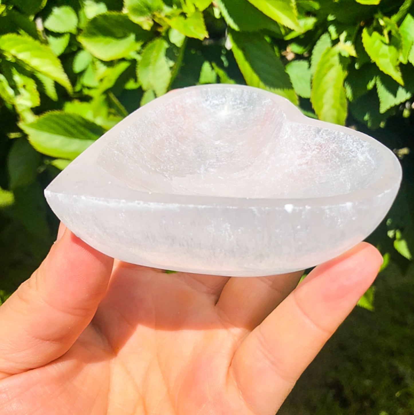 Gorgeous White Selenite Heart Bowl