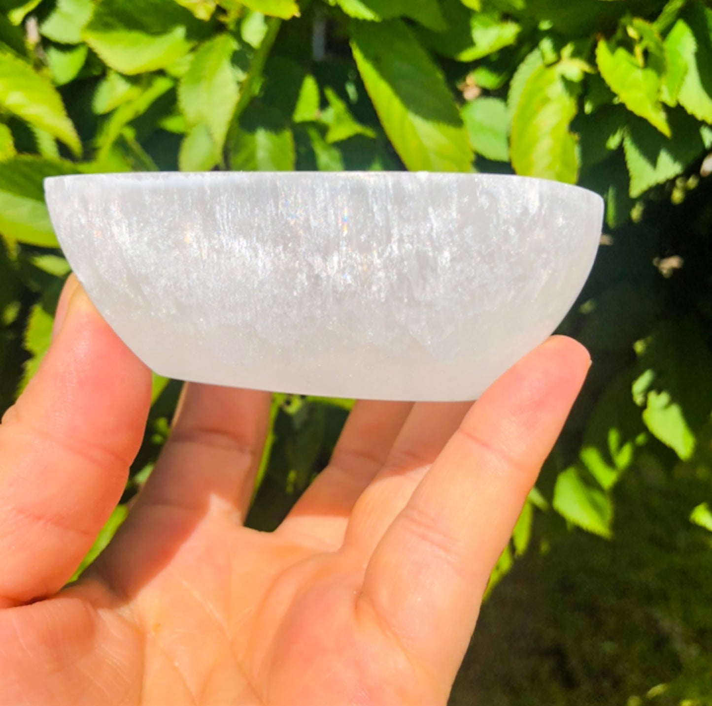 Gorgeous White Selenite Heart Bowl