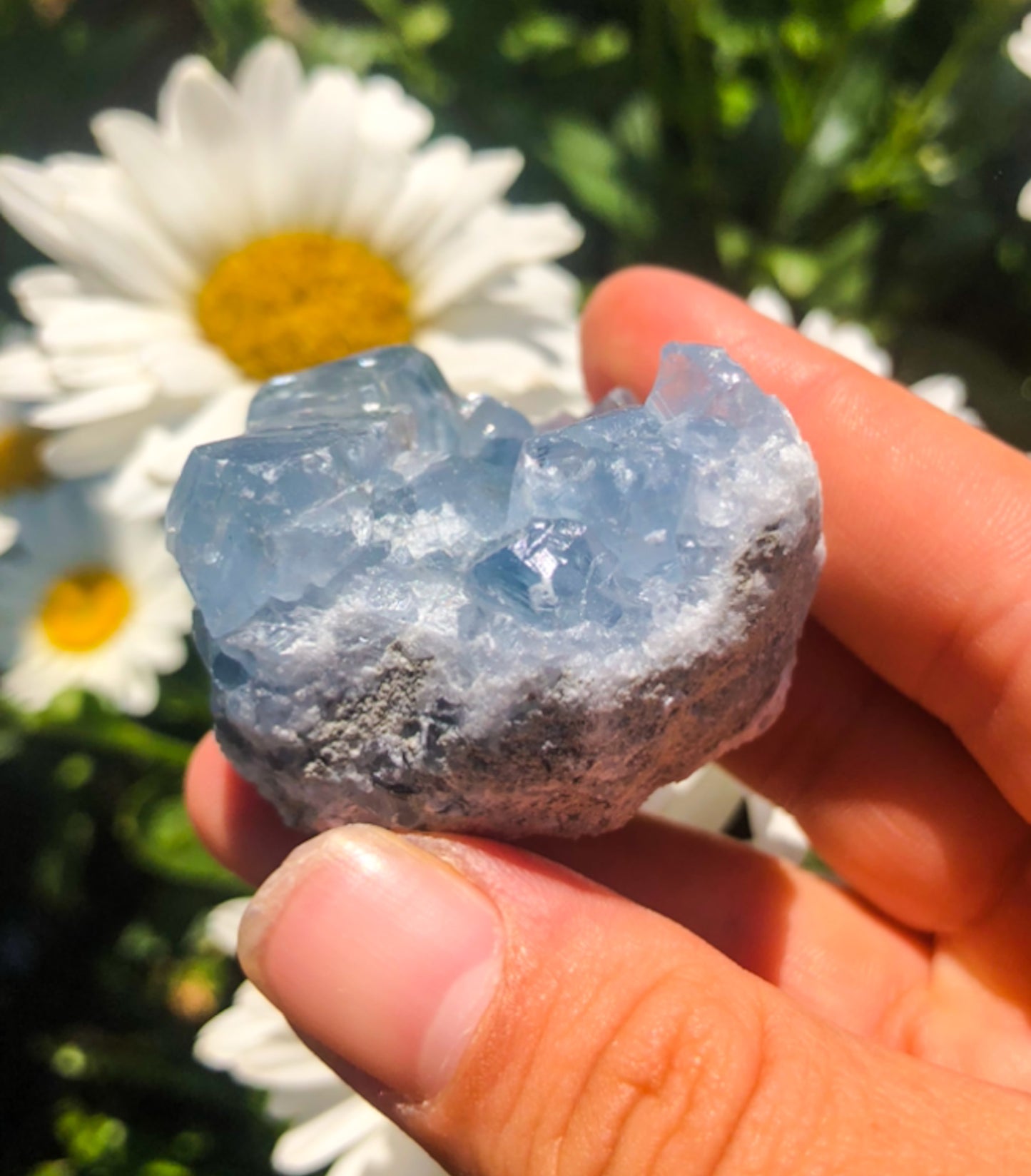 Stunning Blue Celestite Cluster