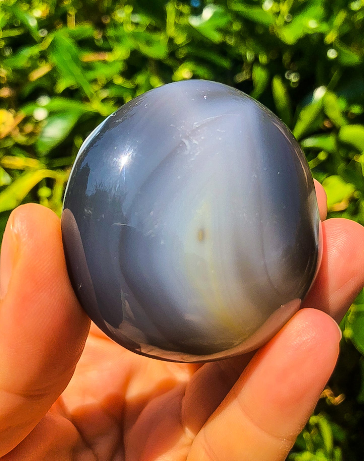Amazing Orca Agate Palm Stone