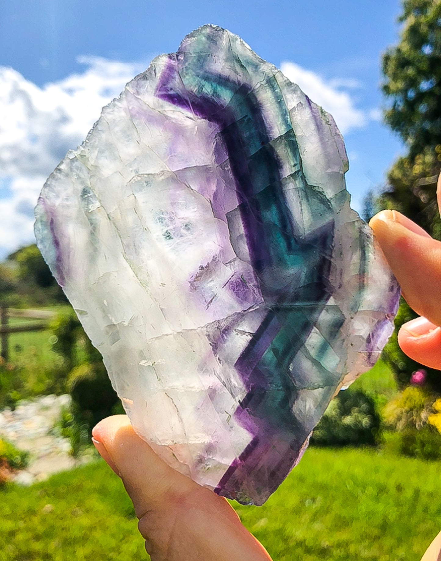 Amazing Rainbow Fluorite Slab
