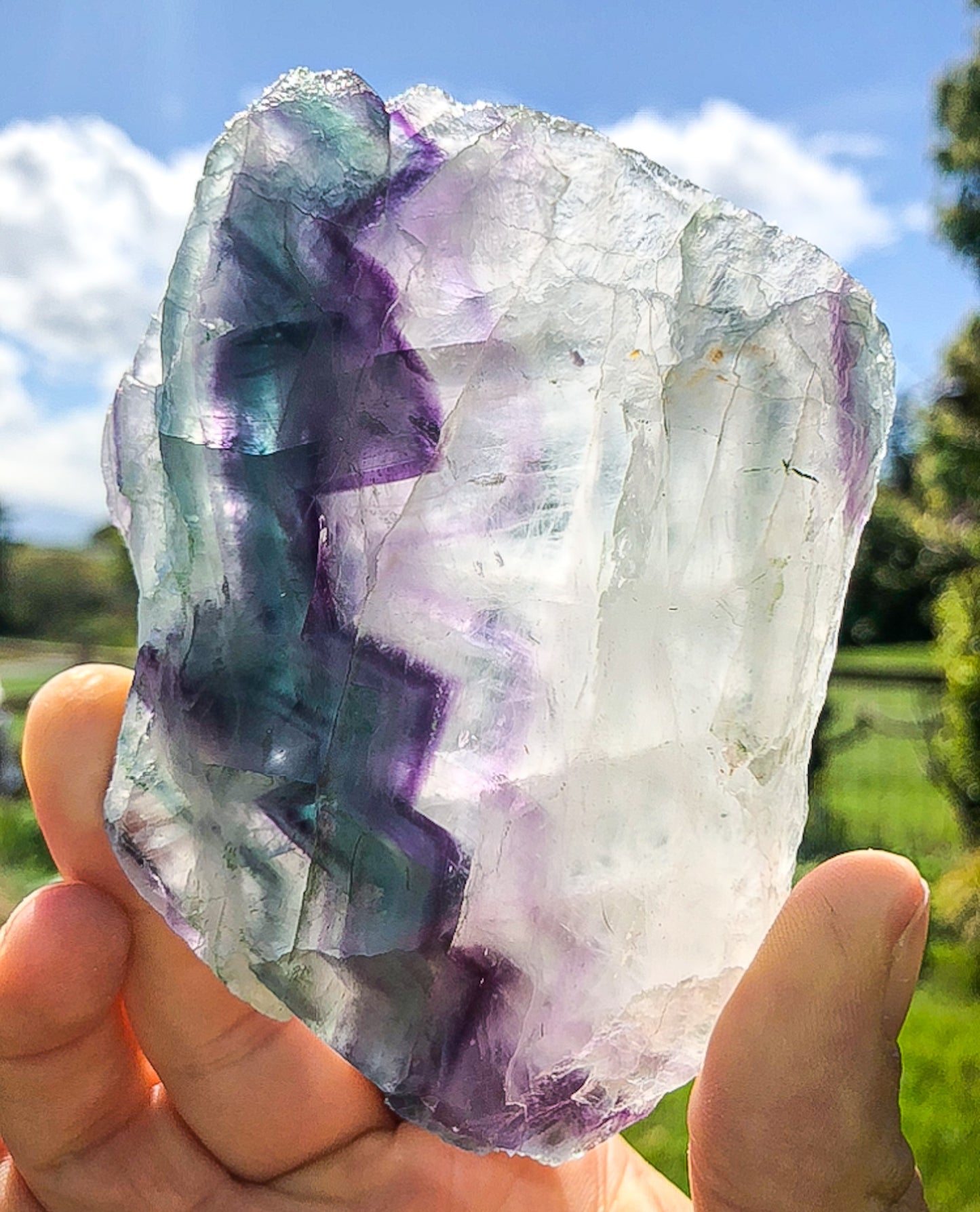 Amazing Rainbow Fluorite Slab