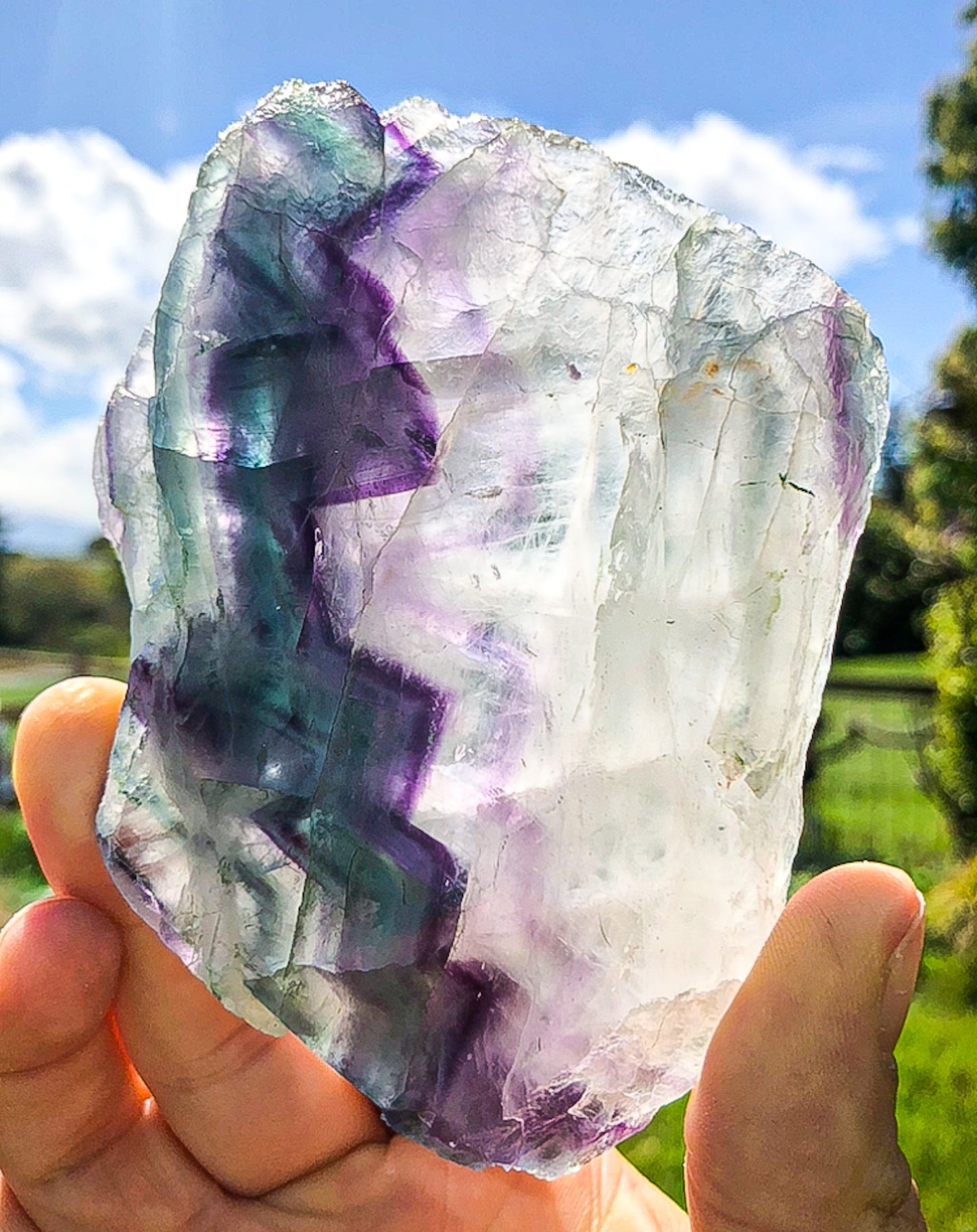Amazing Rainbow Fluorite Slab