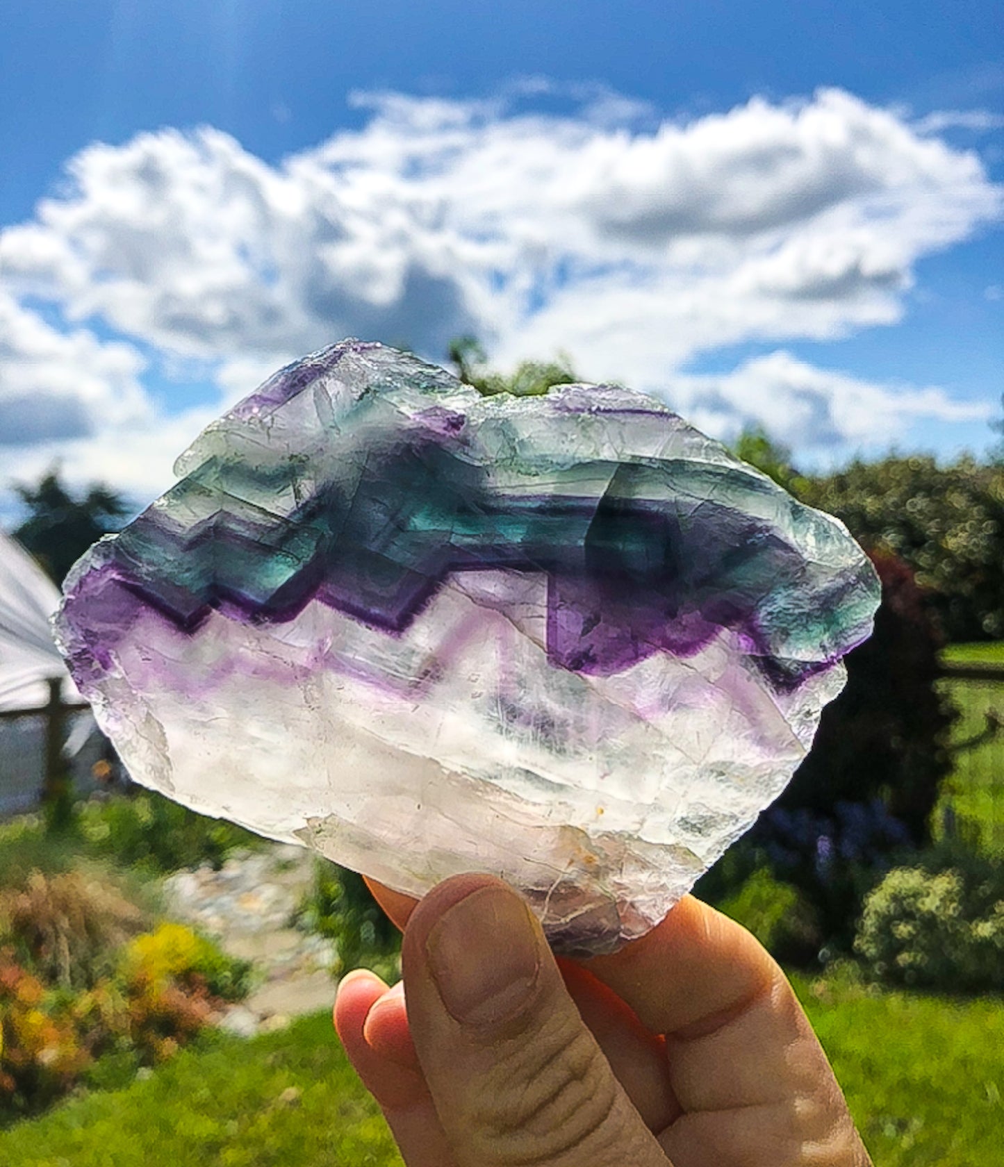 Amazing Rainbow Fluorite Slab