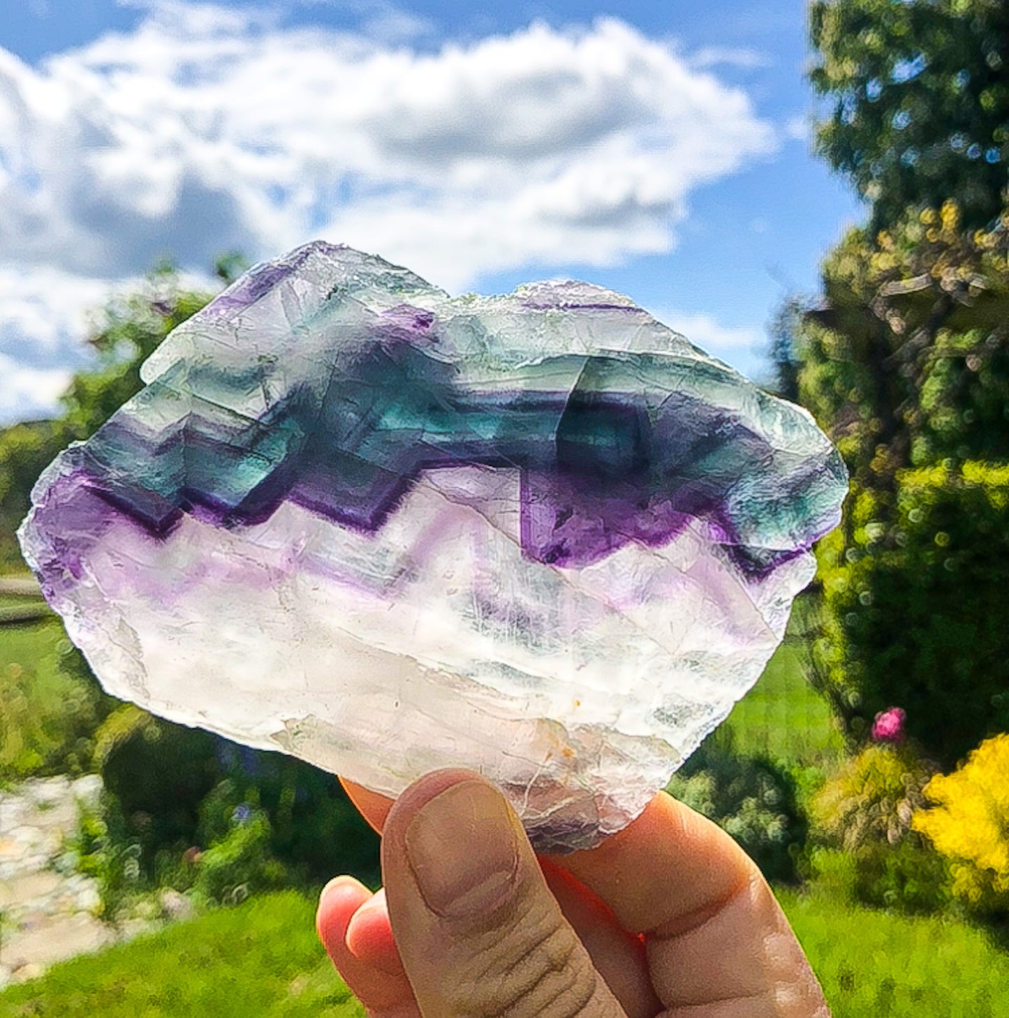 Amazing Rainbow Fluorite Slab