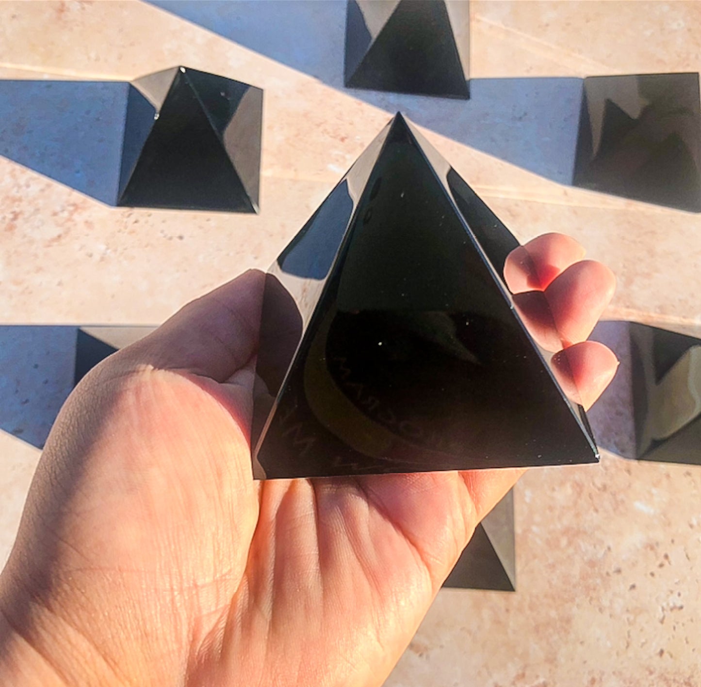 Amazing Black Obsidian Crystal Pyramid