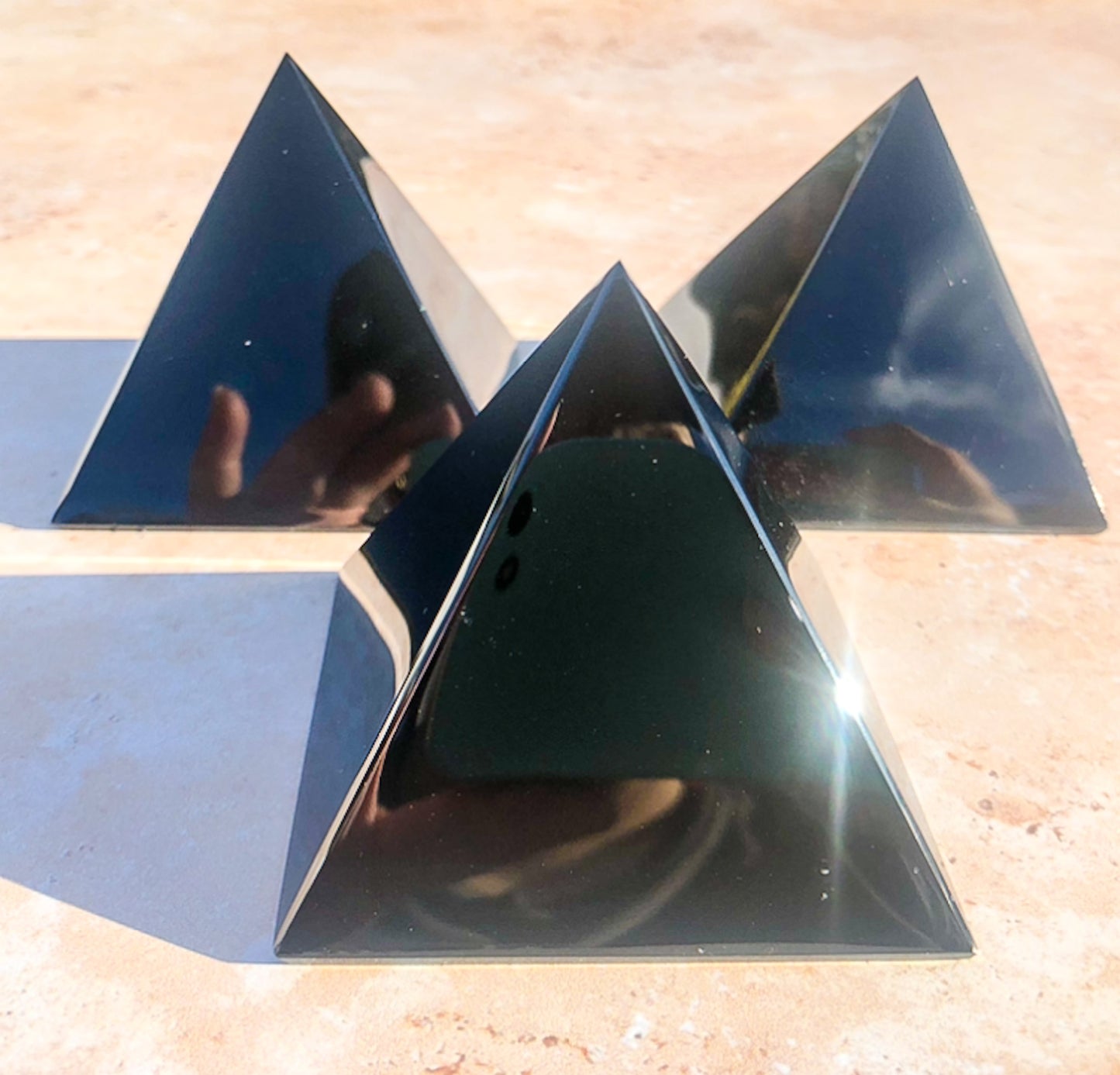 Amazing Black Obsidian Crystal Pyramid