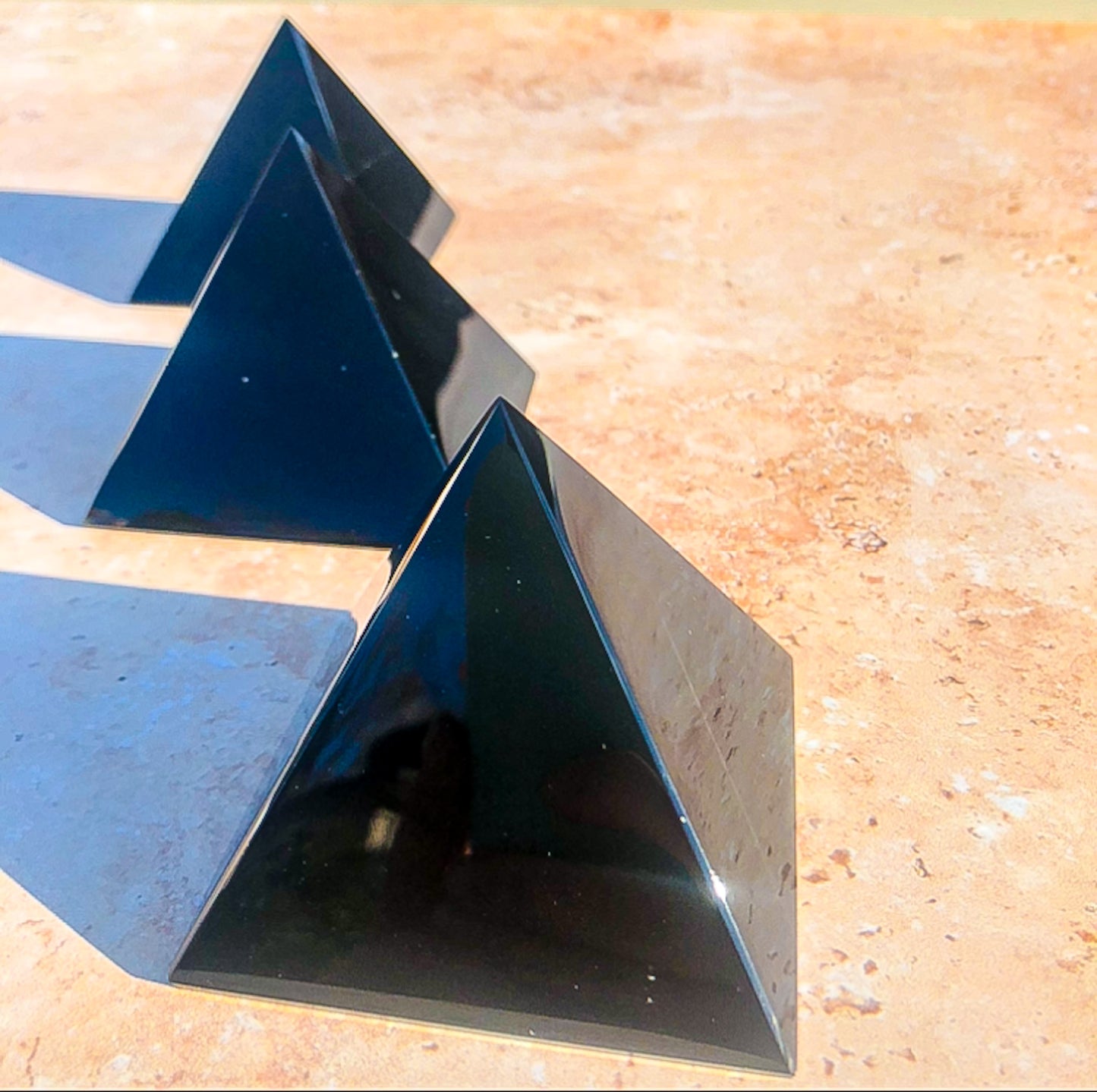 Amazing Black Obsidian Crystal Pyramid
