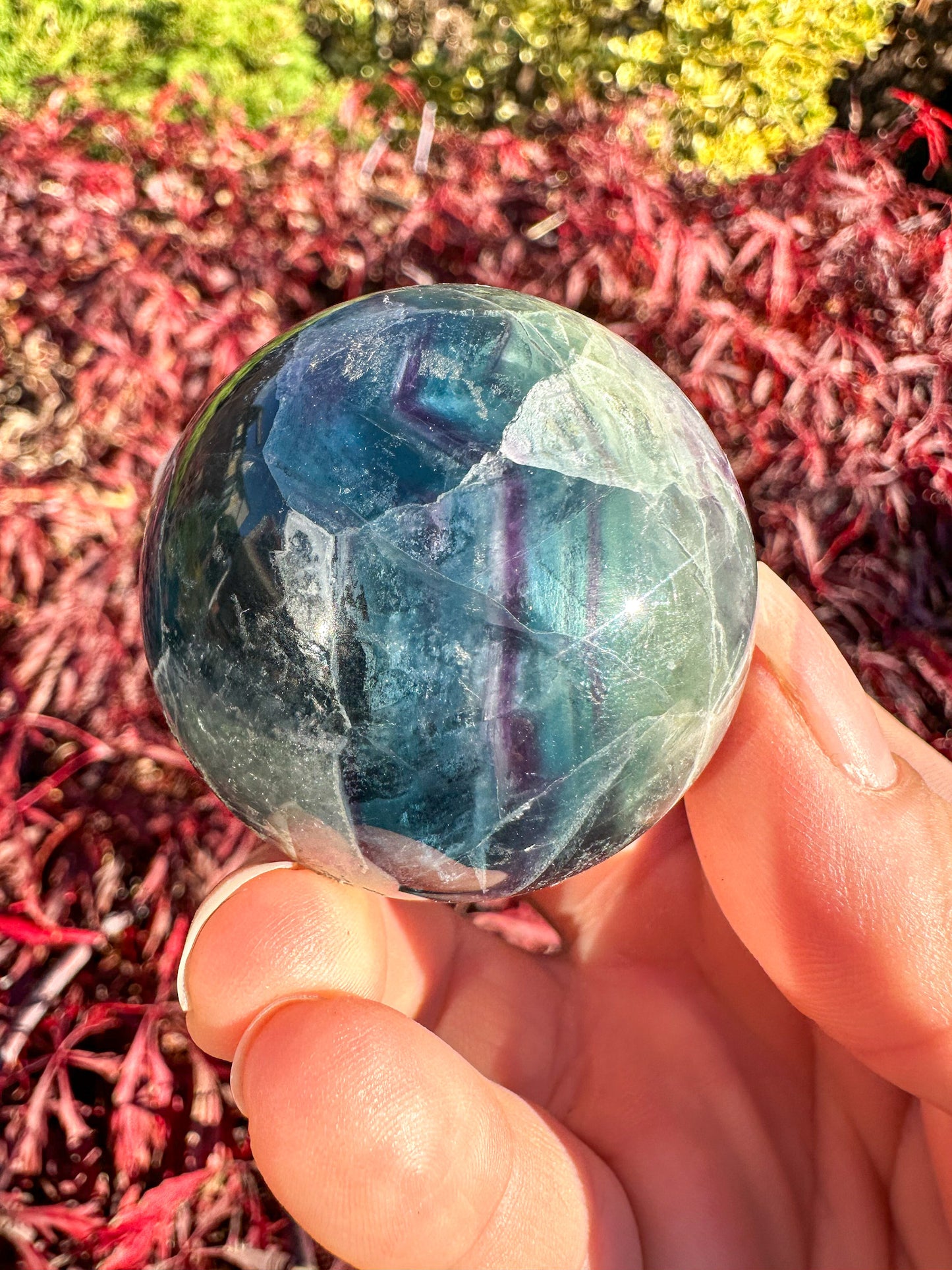 Stunning Rainbow Fluorite Sphere
