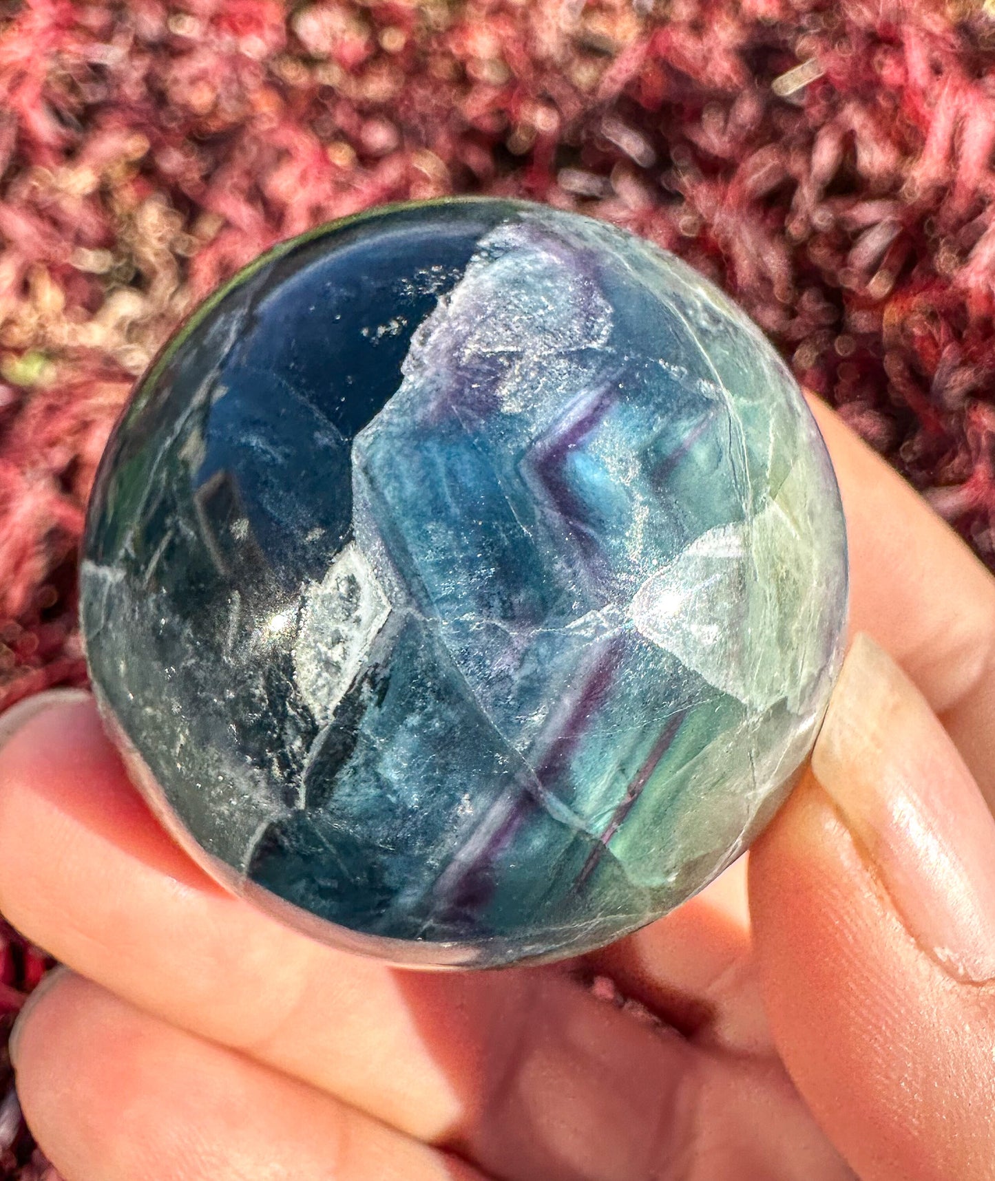Stunning Rainbow Fluorite Sphere