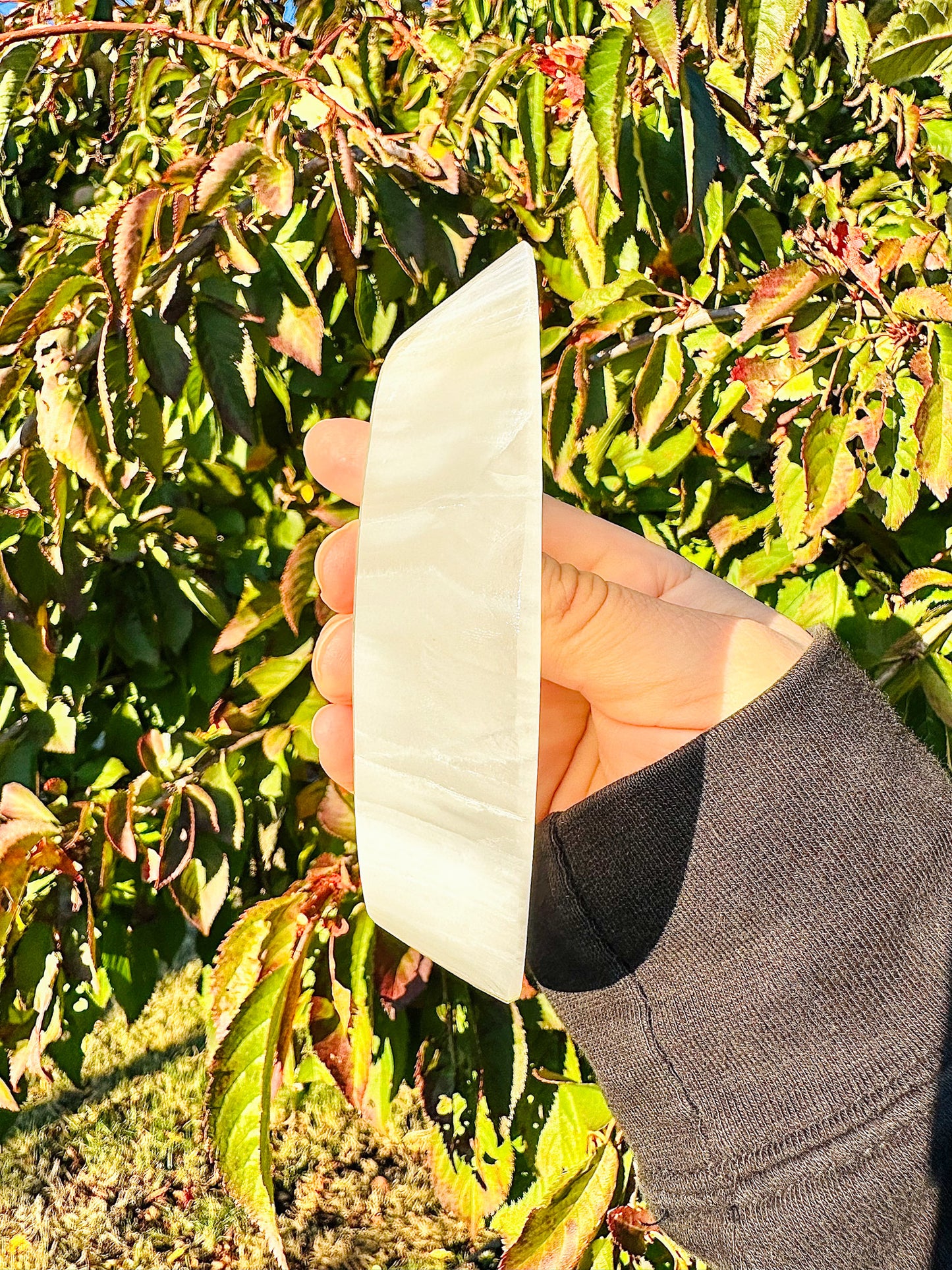 Beautiful White Onyx Moon Bowl