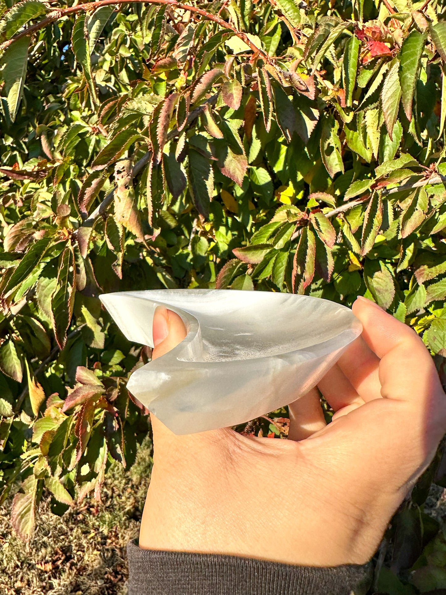 Beautiful White Onyx Moon Bowl