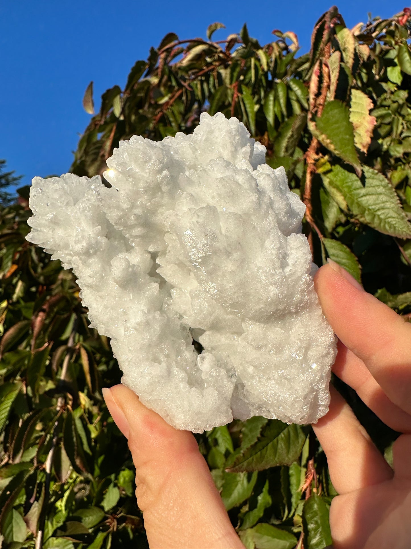 Sparkly White Aragonite Cluster - Raw Specimen