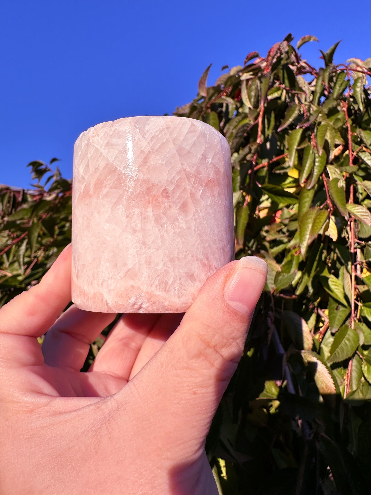 Adorable Pink Calcite Candleholder