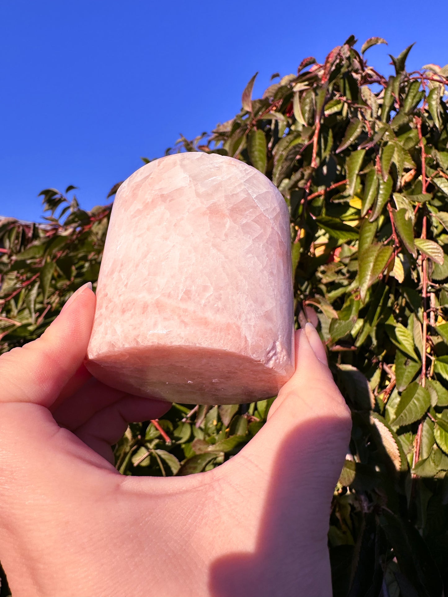 Adorable Pink Calcite Candleholder