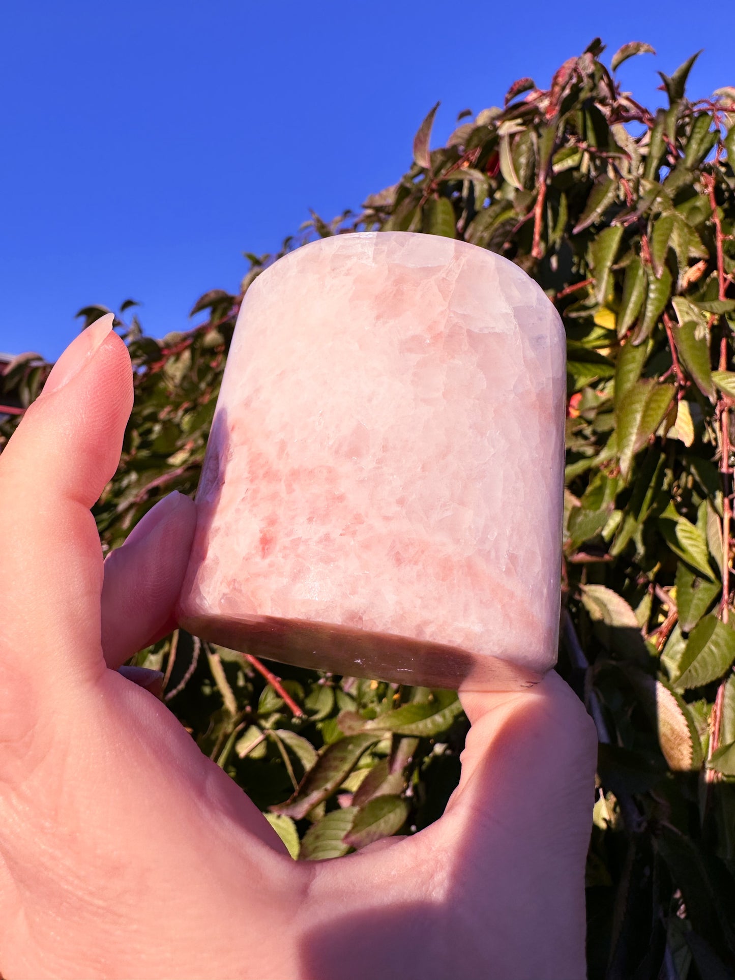 Adorable Pink Calcite Candleholder