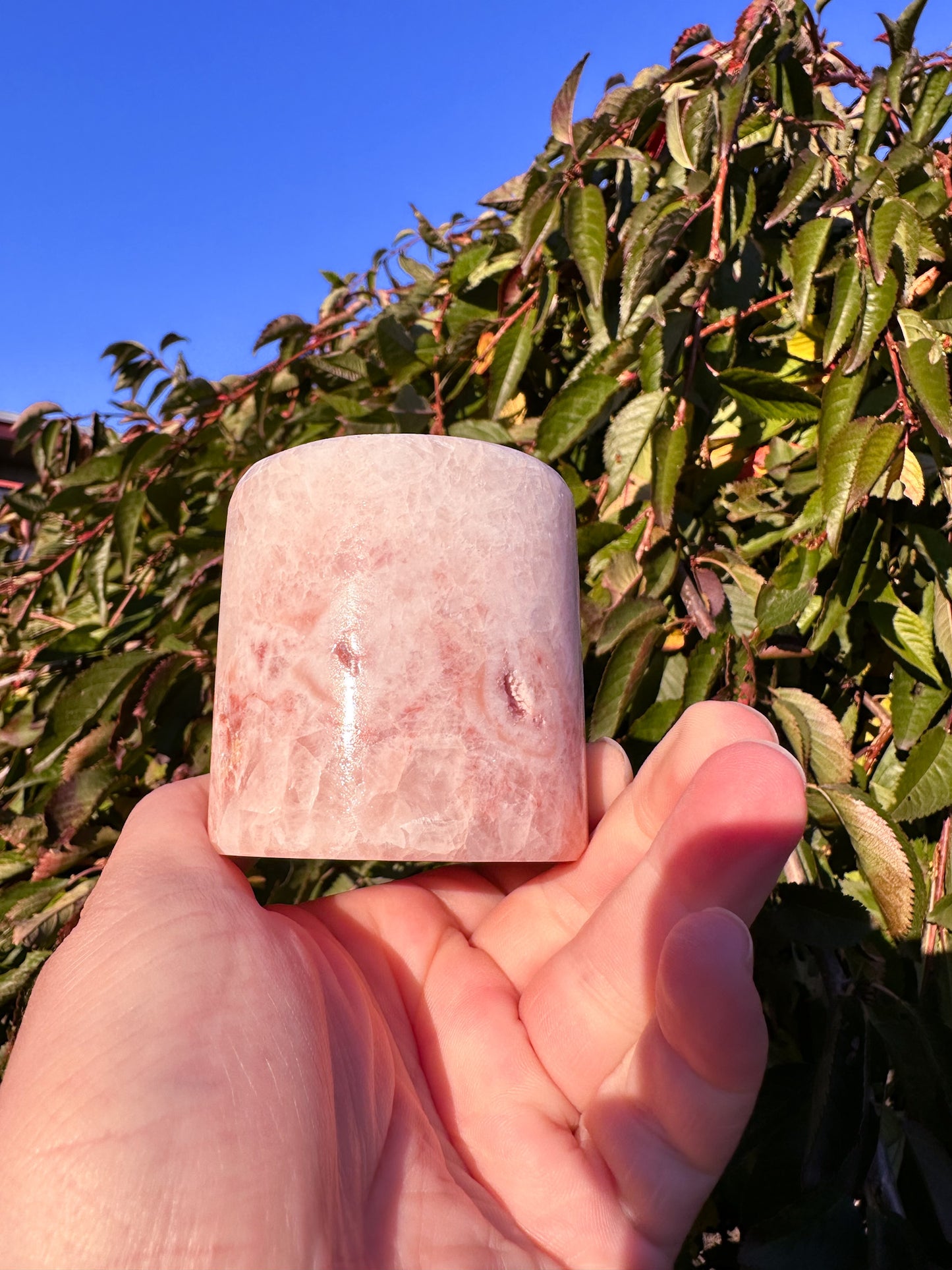 Adorable Pink Calcite Candleholder