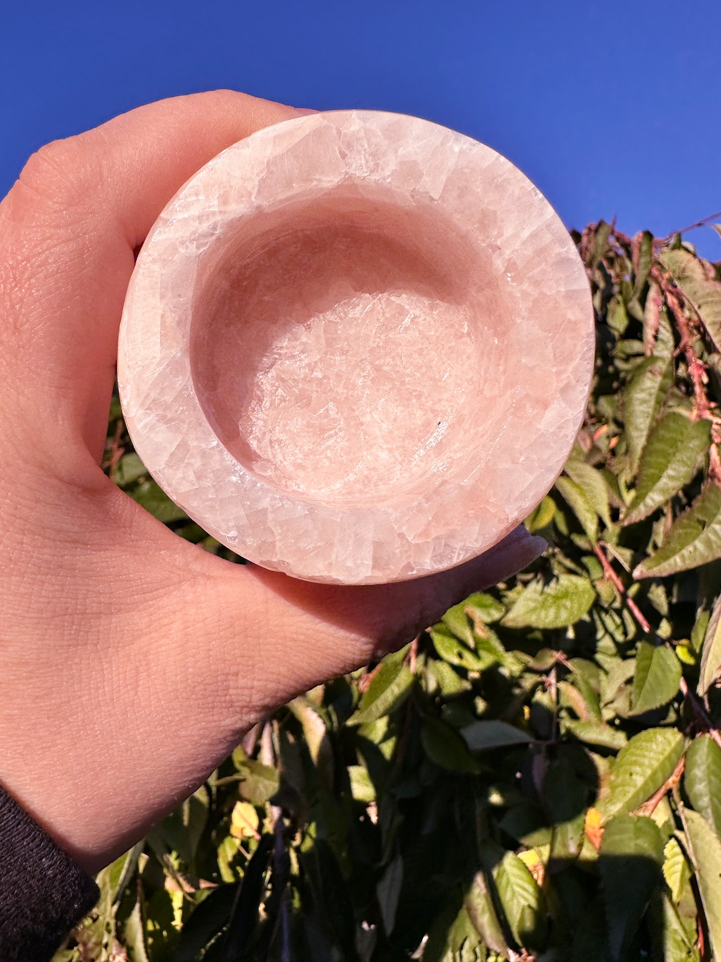 Adorable Pink Calcite Candleholder
