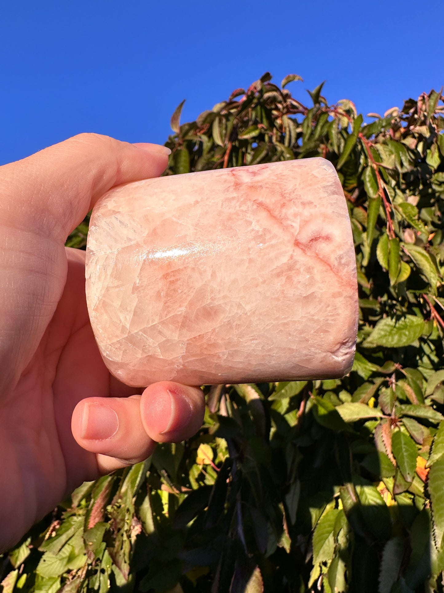Adorable Pink Calcite Candleholder