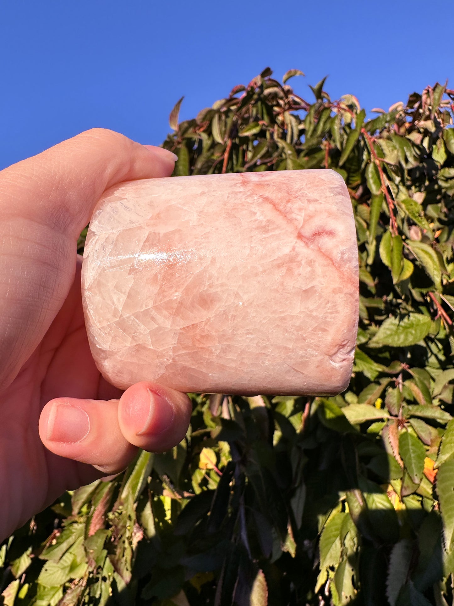 Adorable Pink Calcite Candleholder
