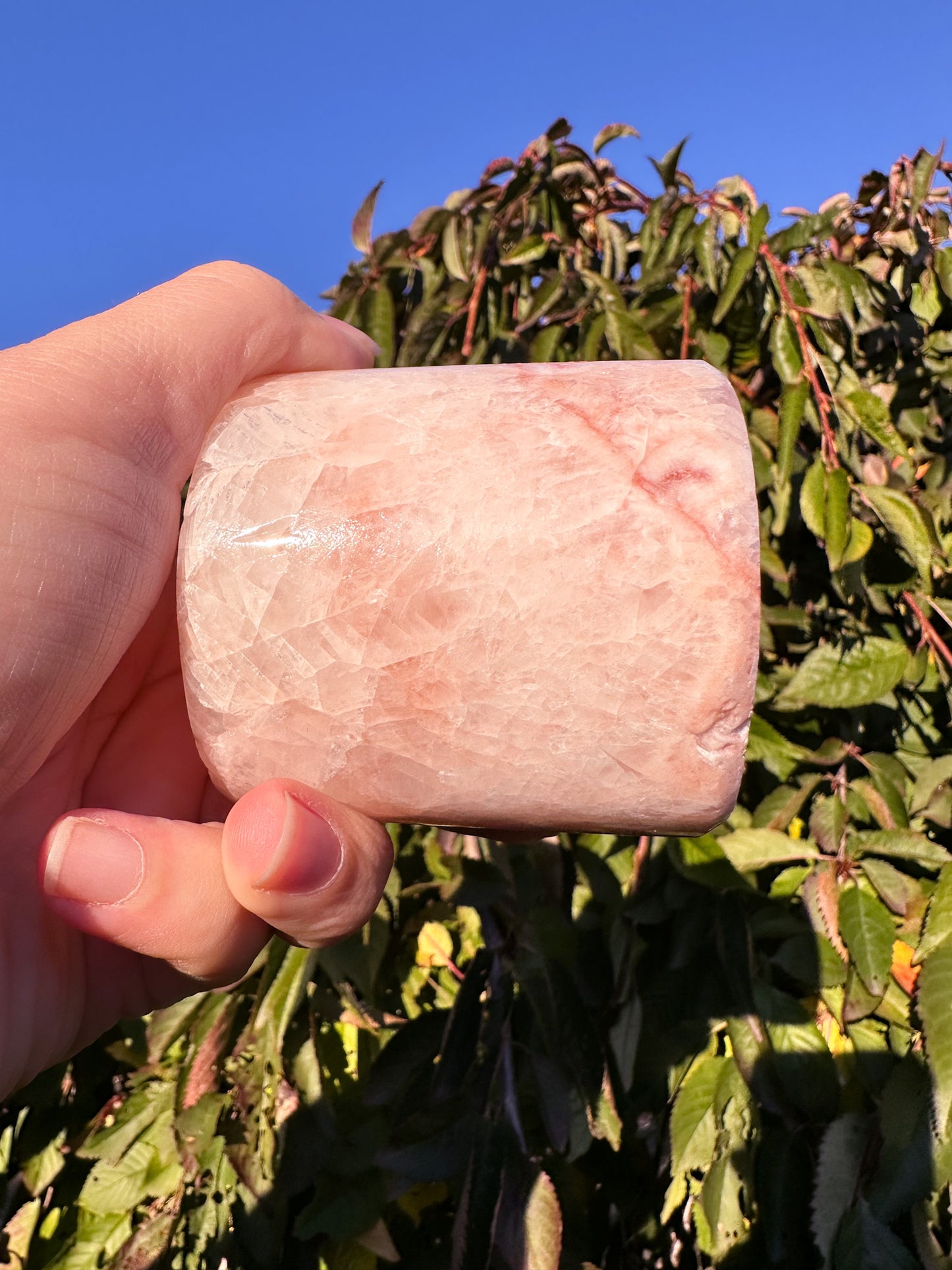Adorable Pink Calcite Candleholder
