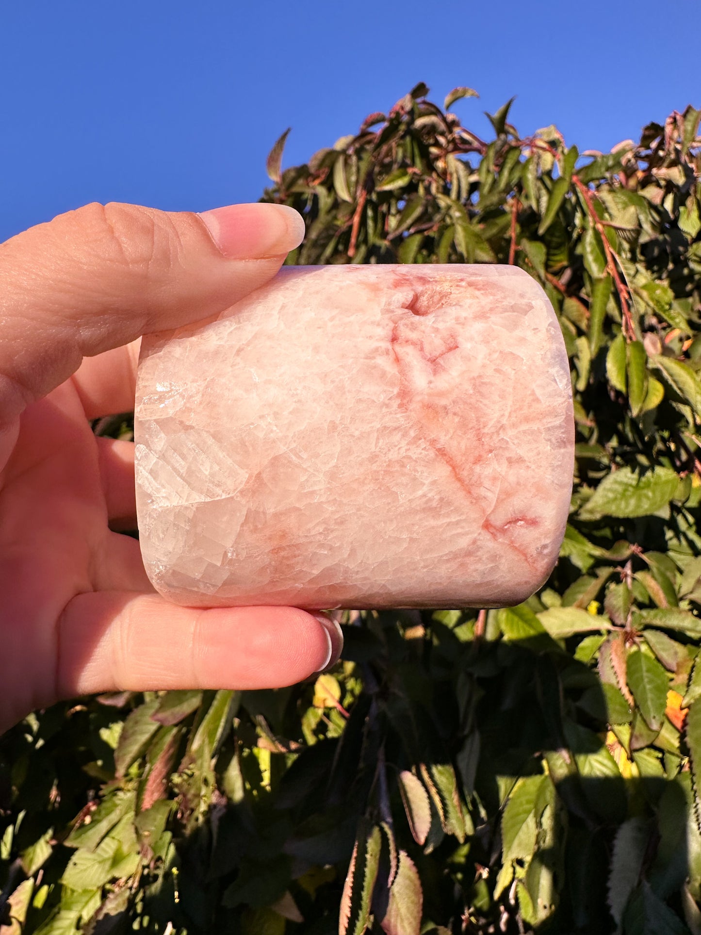 Adorable Pink Calcite Candleholder