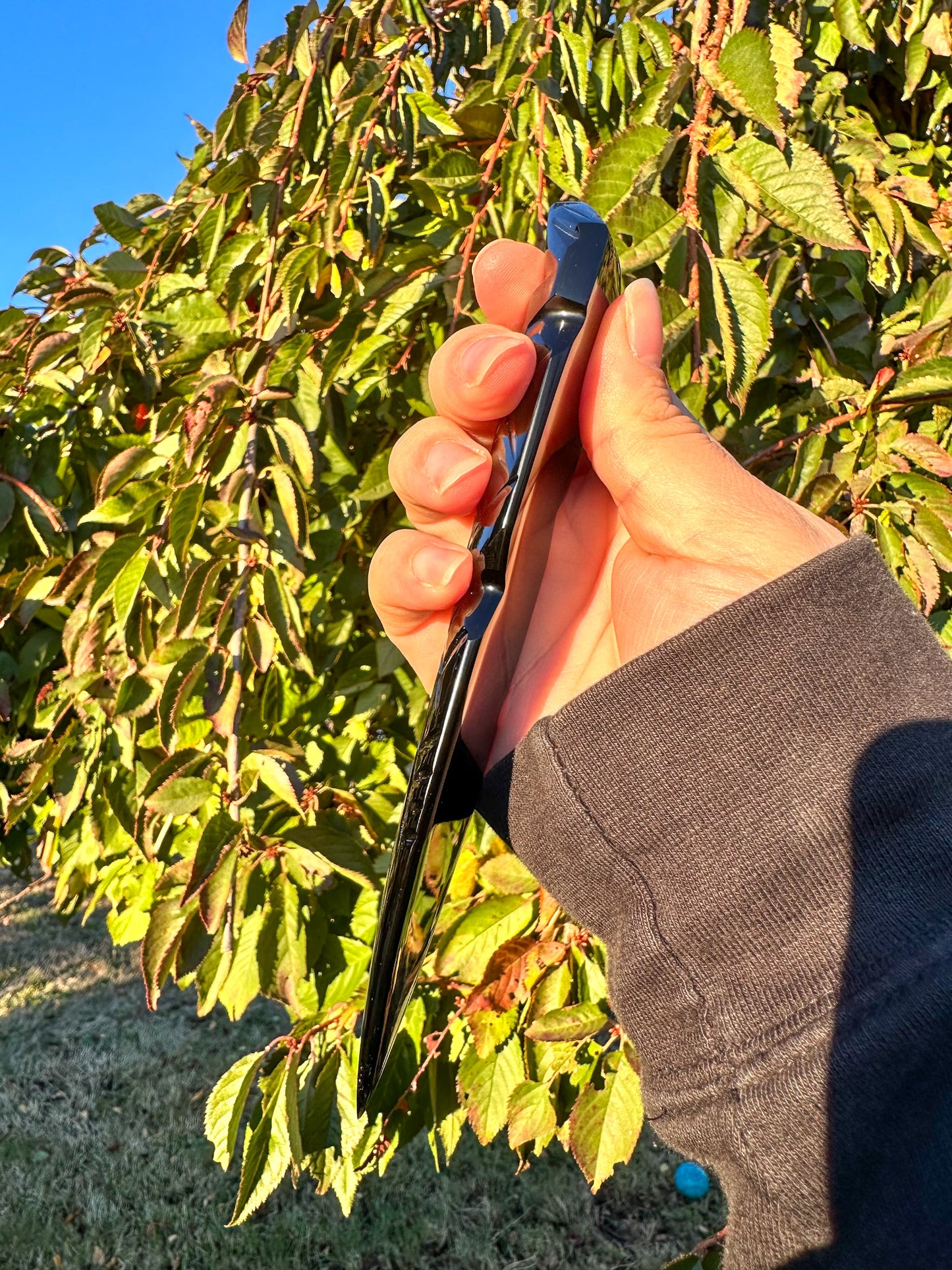 Hand Carved Black Obsidian Snake Dagger