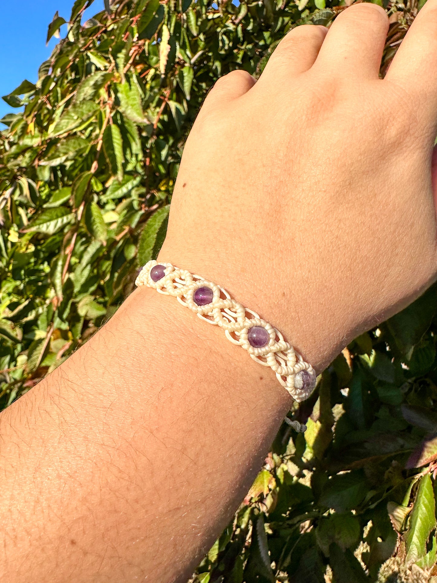 Handwoven Purple Amethyst Bracelets