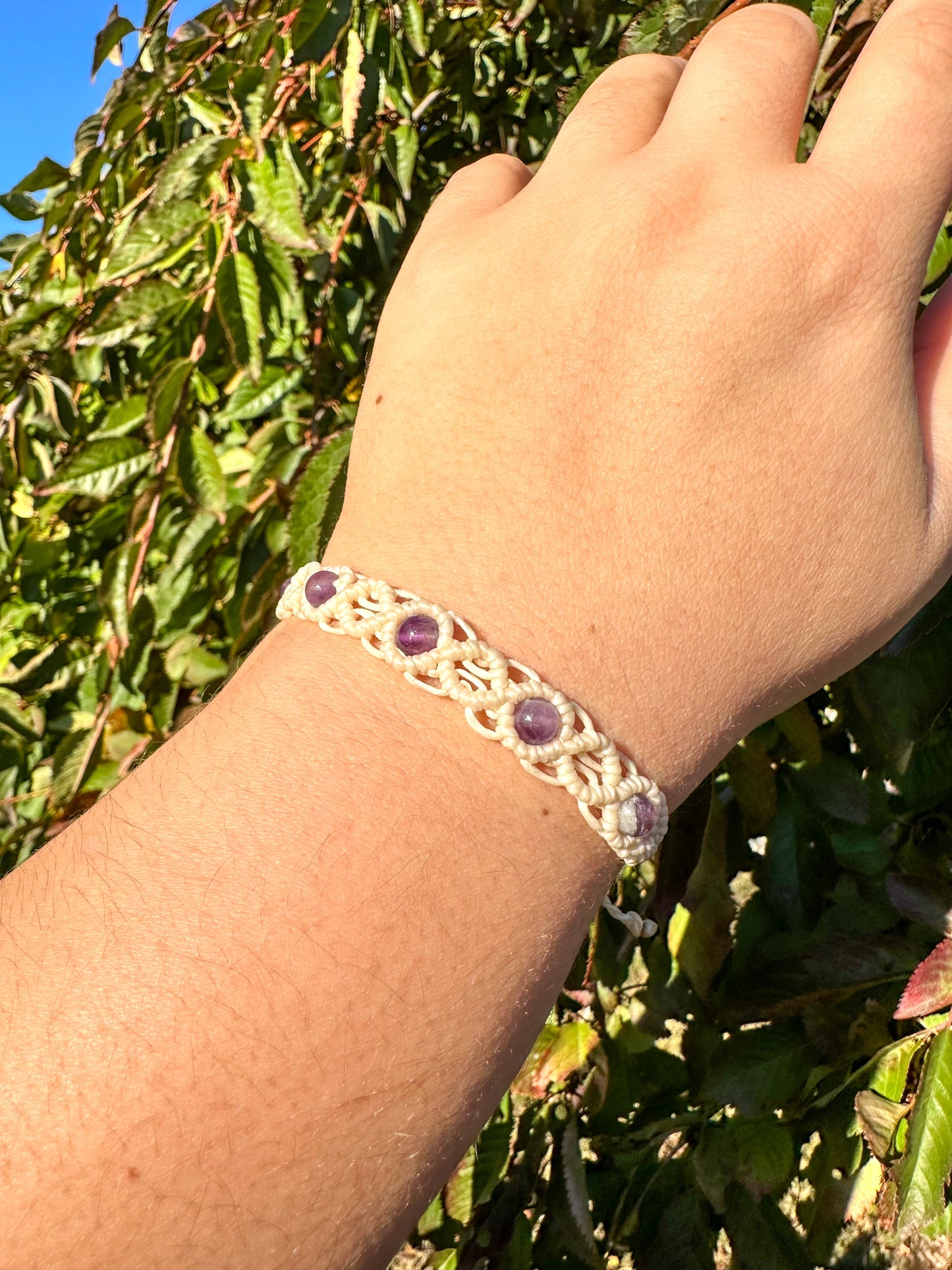Handwoven Purple Amethyst Bracelets