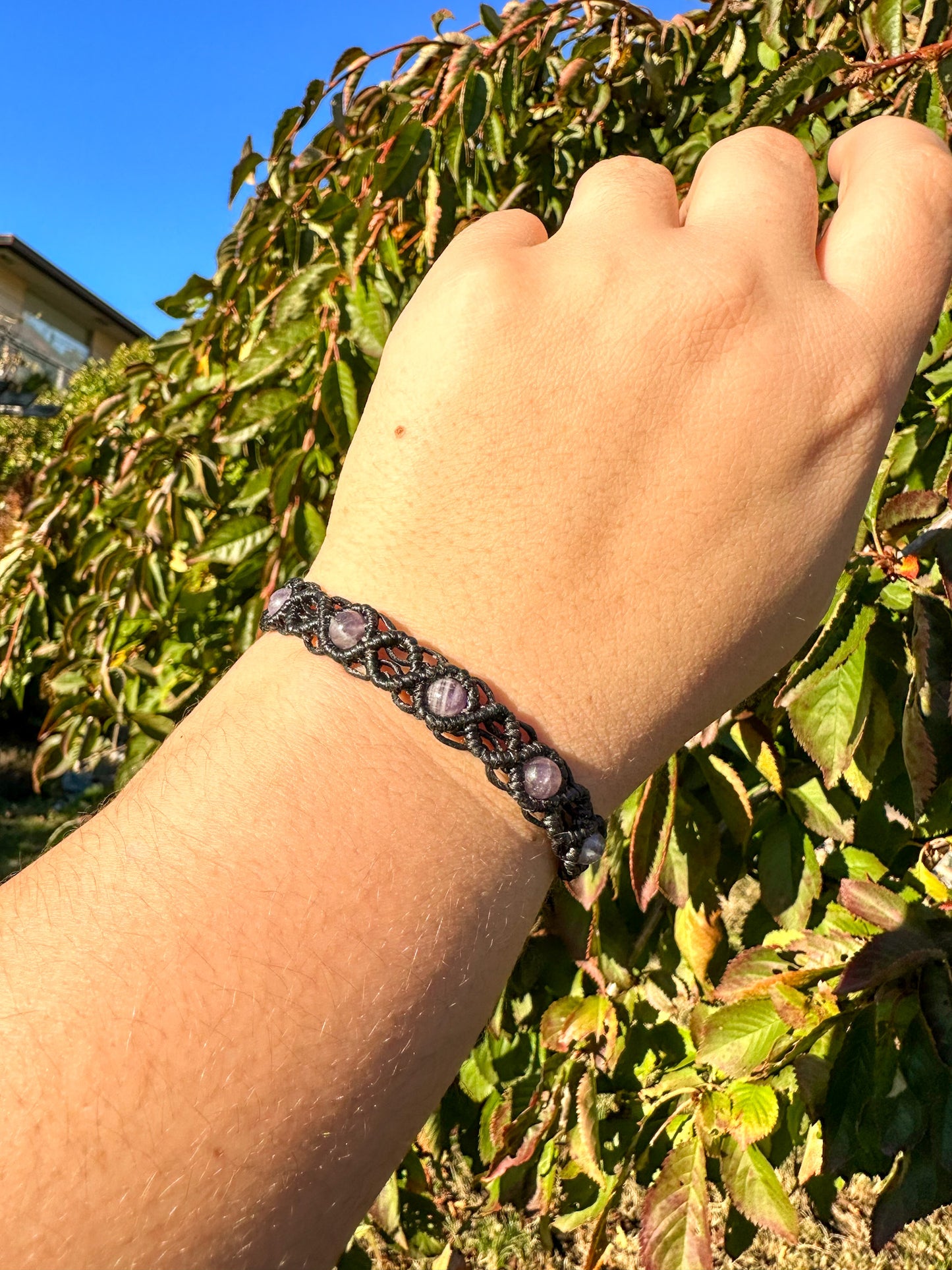 Handwoven Purple Amethyst Bracelets