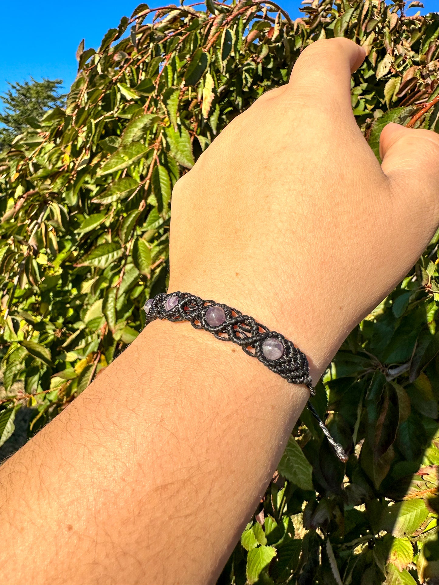 Handwoven Purple Amethyst Bracelets