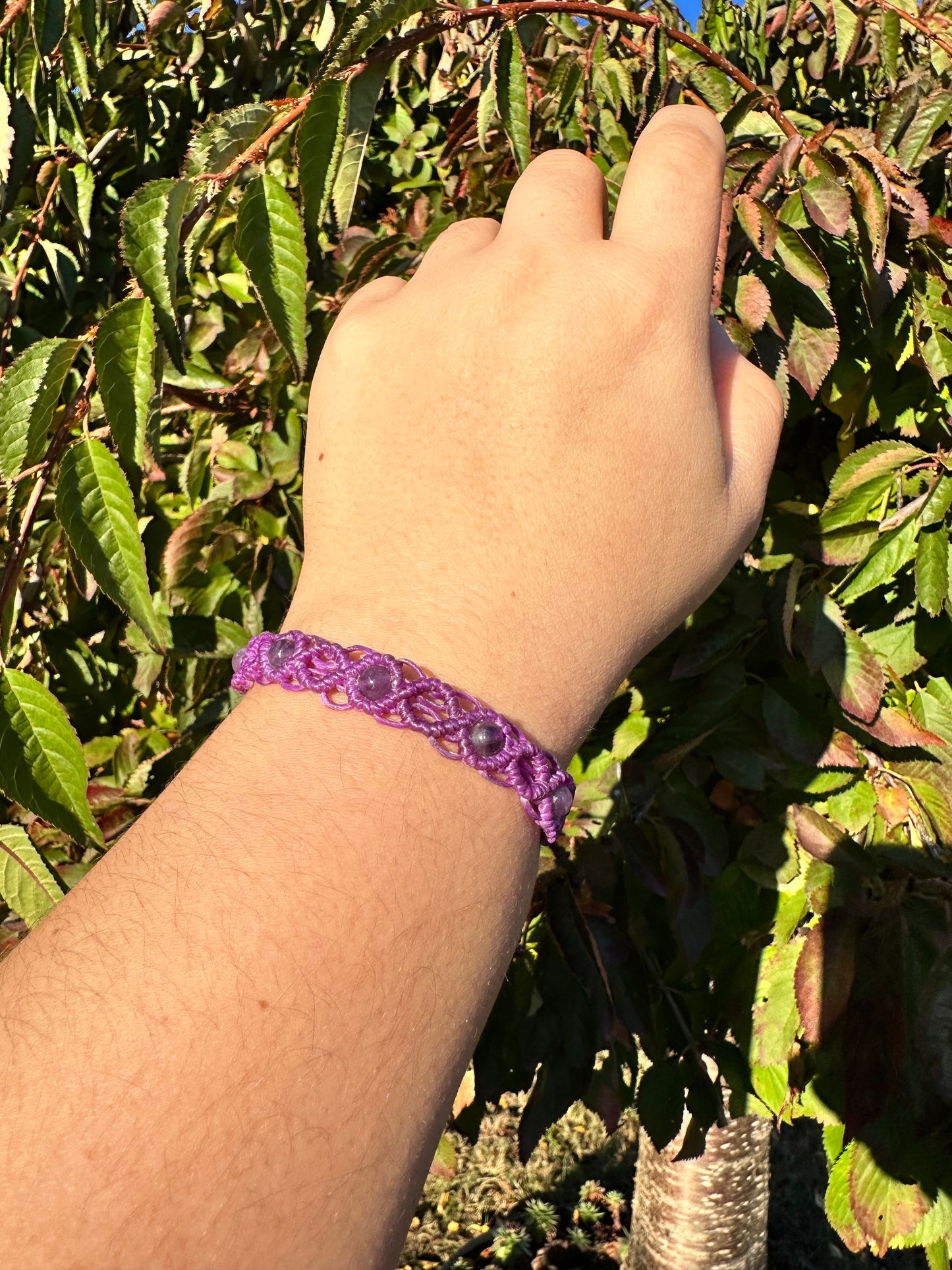 Handwoven Purple Amethyst Bracelets