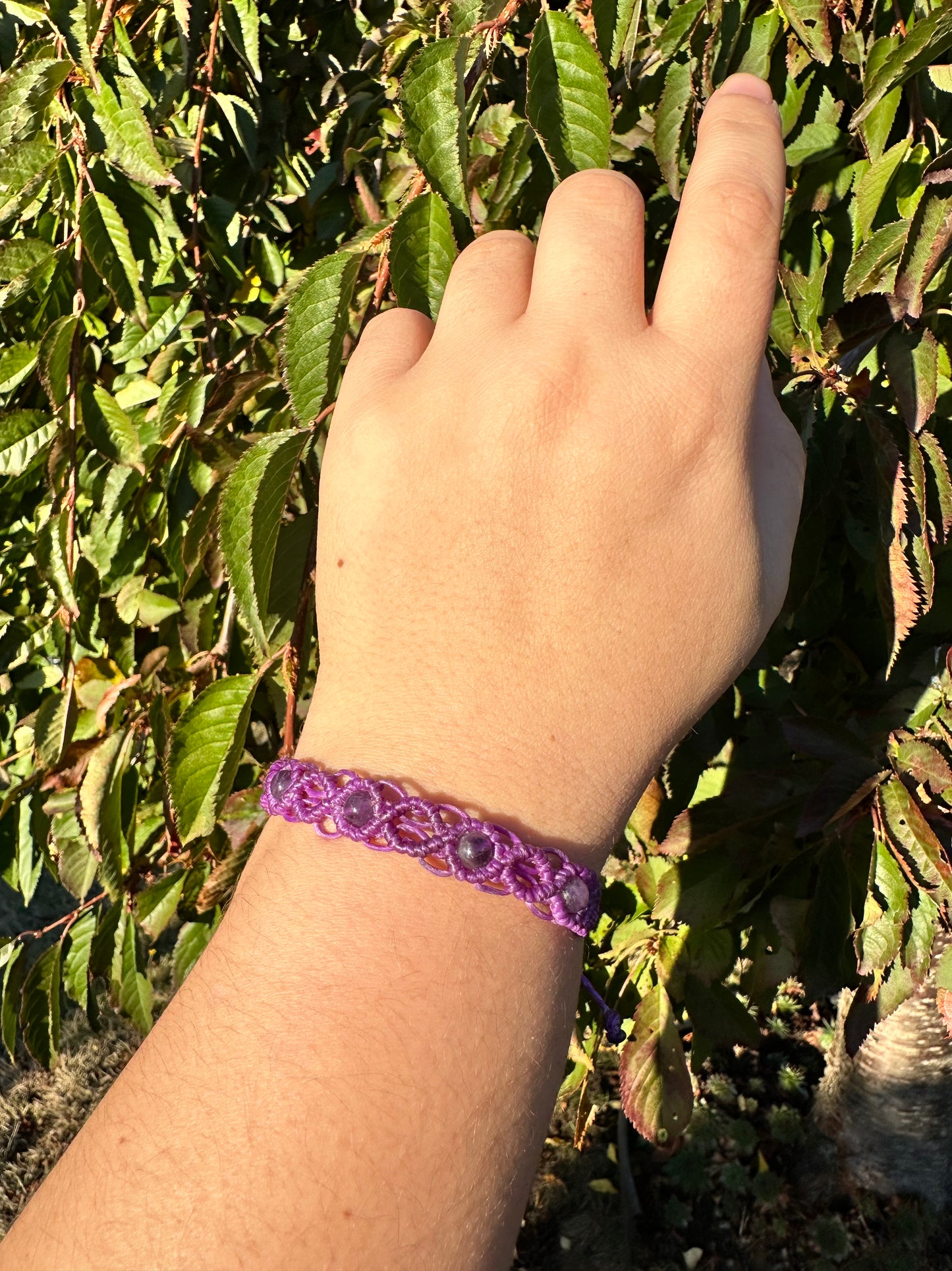 Handwoven Purple Amethyst Bracelets