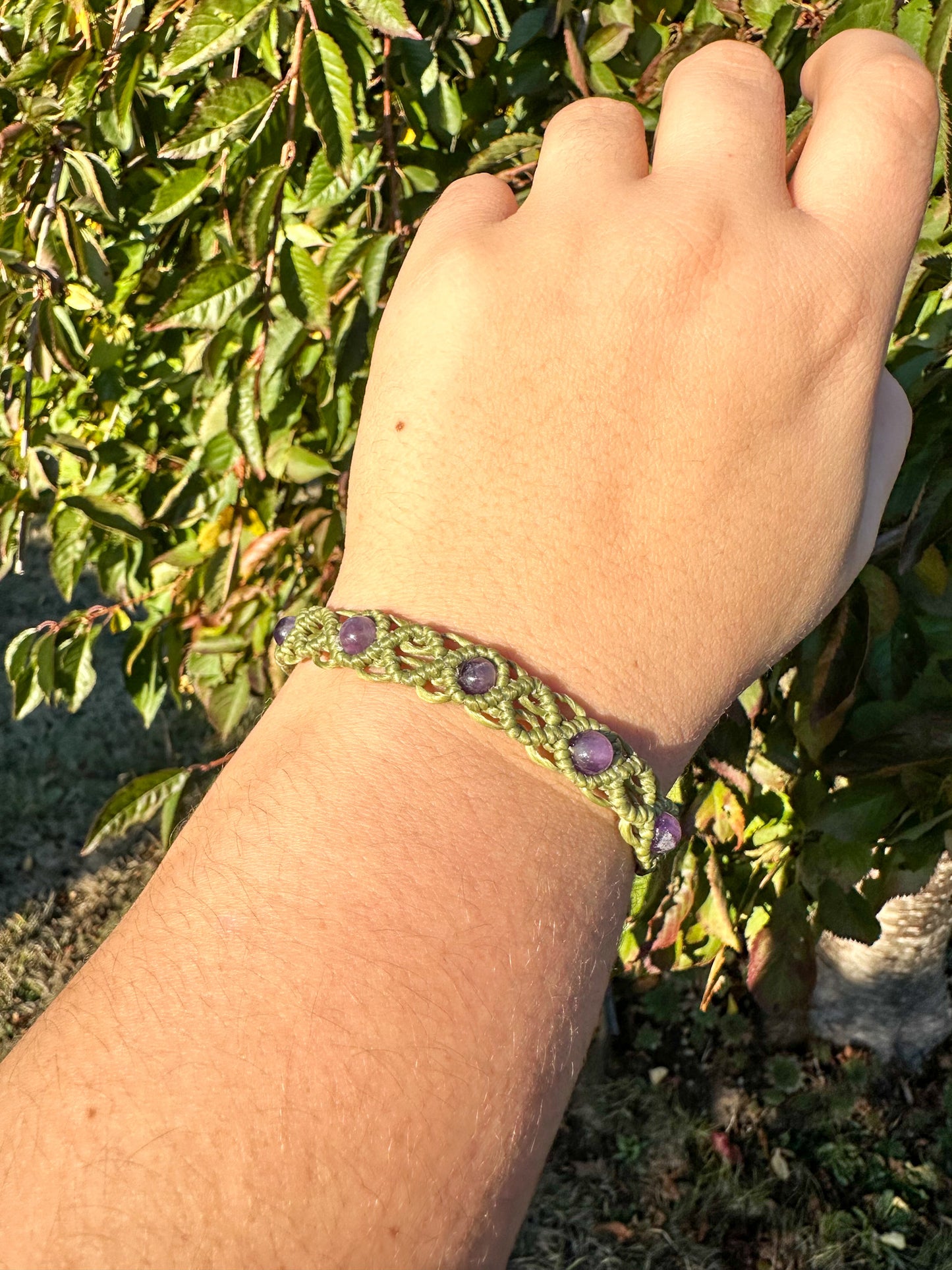 Handwoven Purple Amethyst Bracelets