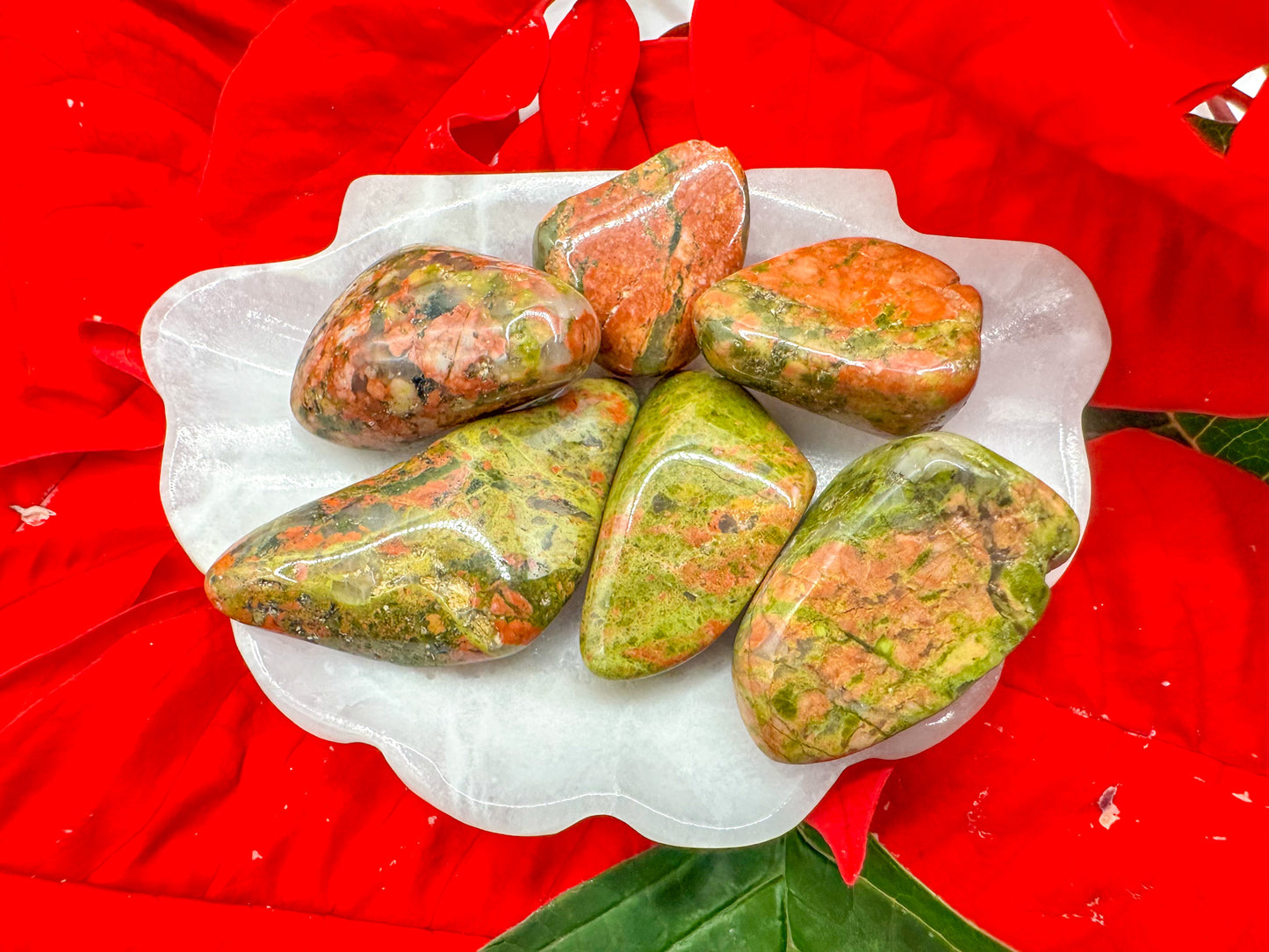 Amazing Unakite Jasper Tumbles