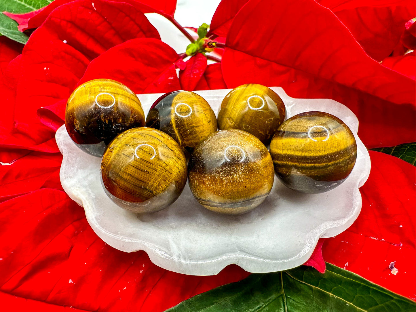 Flashy Gold Tigers Eye Mini Spheres
