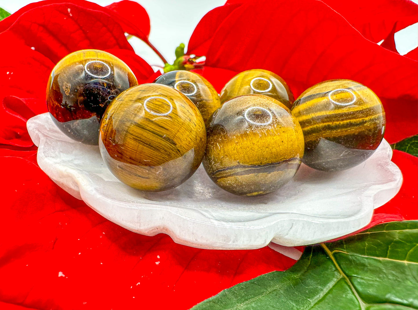 Flashy Gold Tigers Eye Mini Spheres