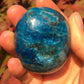 Gorgeous Blue Apatite Palm Stone