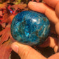 Gorgeous Blue Apatite Palm Stone