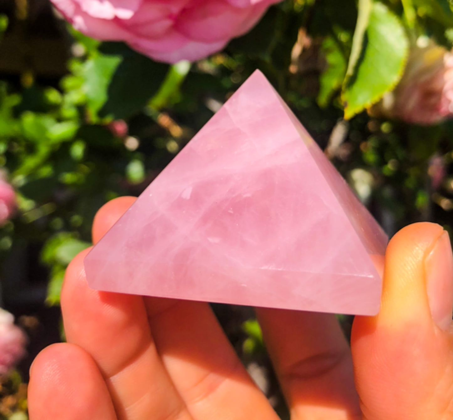 Stunning Pink Rose Quartz Pyramid