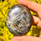 Flashy Black Moonstone Palm Stone (#752)