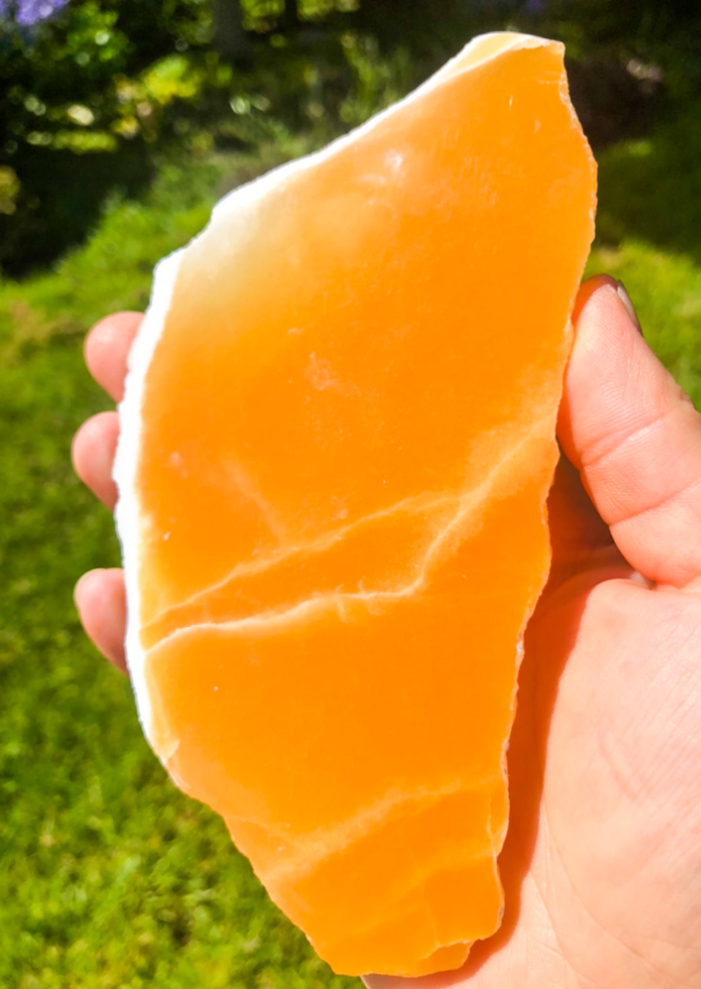 Vibrant Orange Calcite Slab (#185)