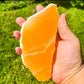 Vibrant Orange Calcite Slab