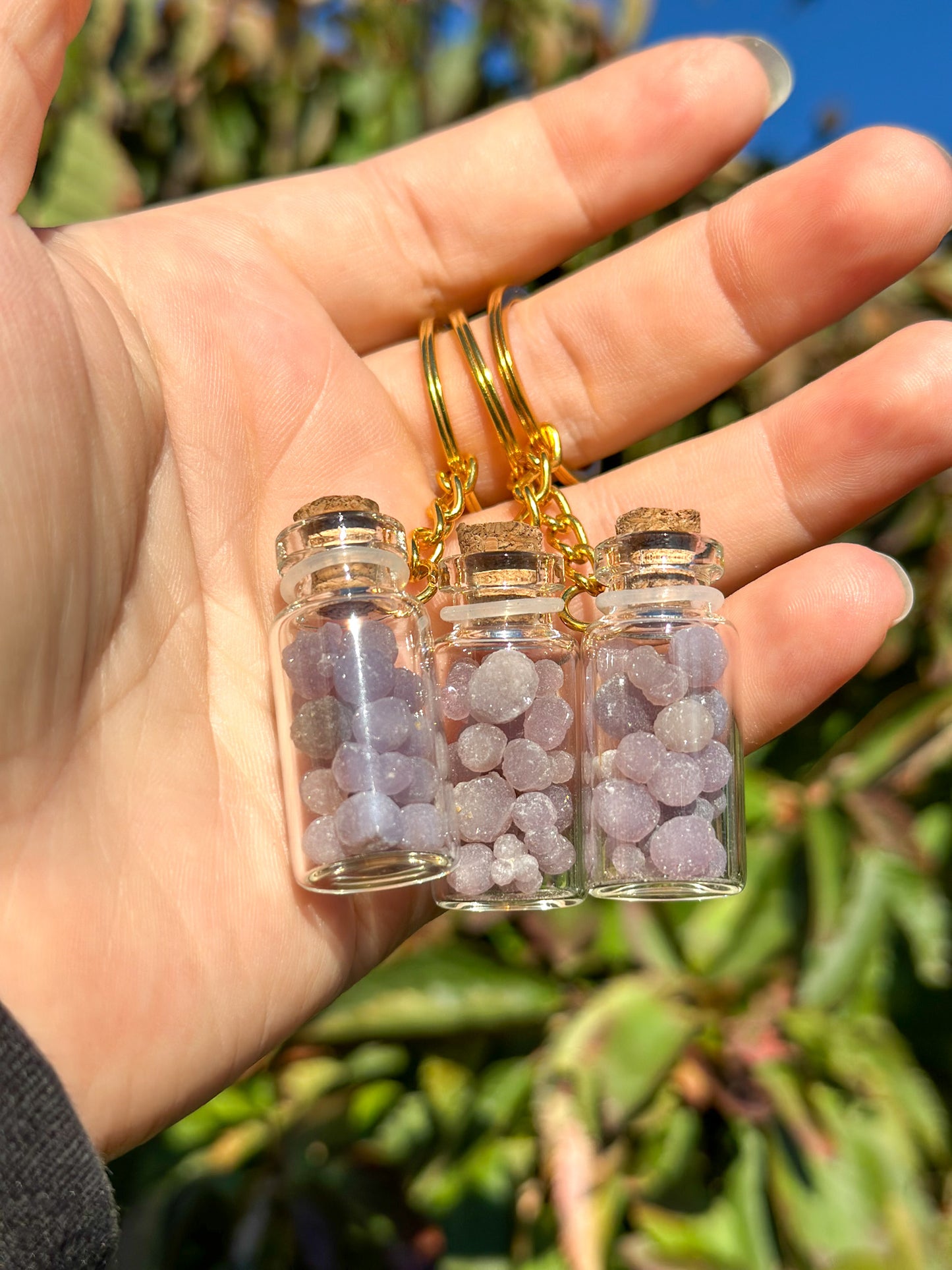 Sparkly Grape Agate - Bottle of Chips