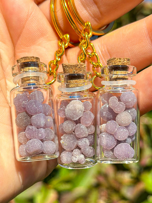 Sparkly Grape Agate - Bottle of Chips