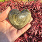Flashy Gold Sheen Obsidian Large Heart (#997)