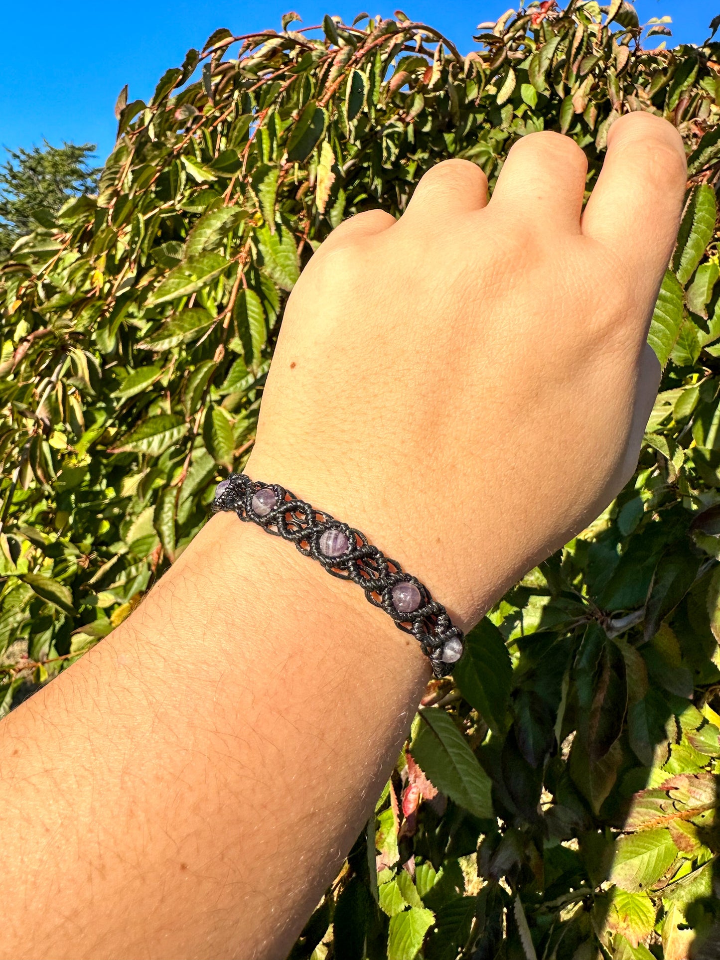 Handwoven Purple Amethyst Bracelets