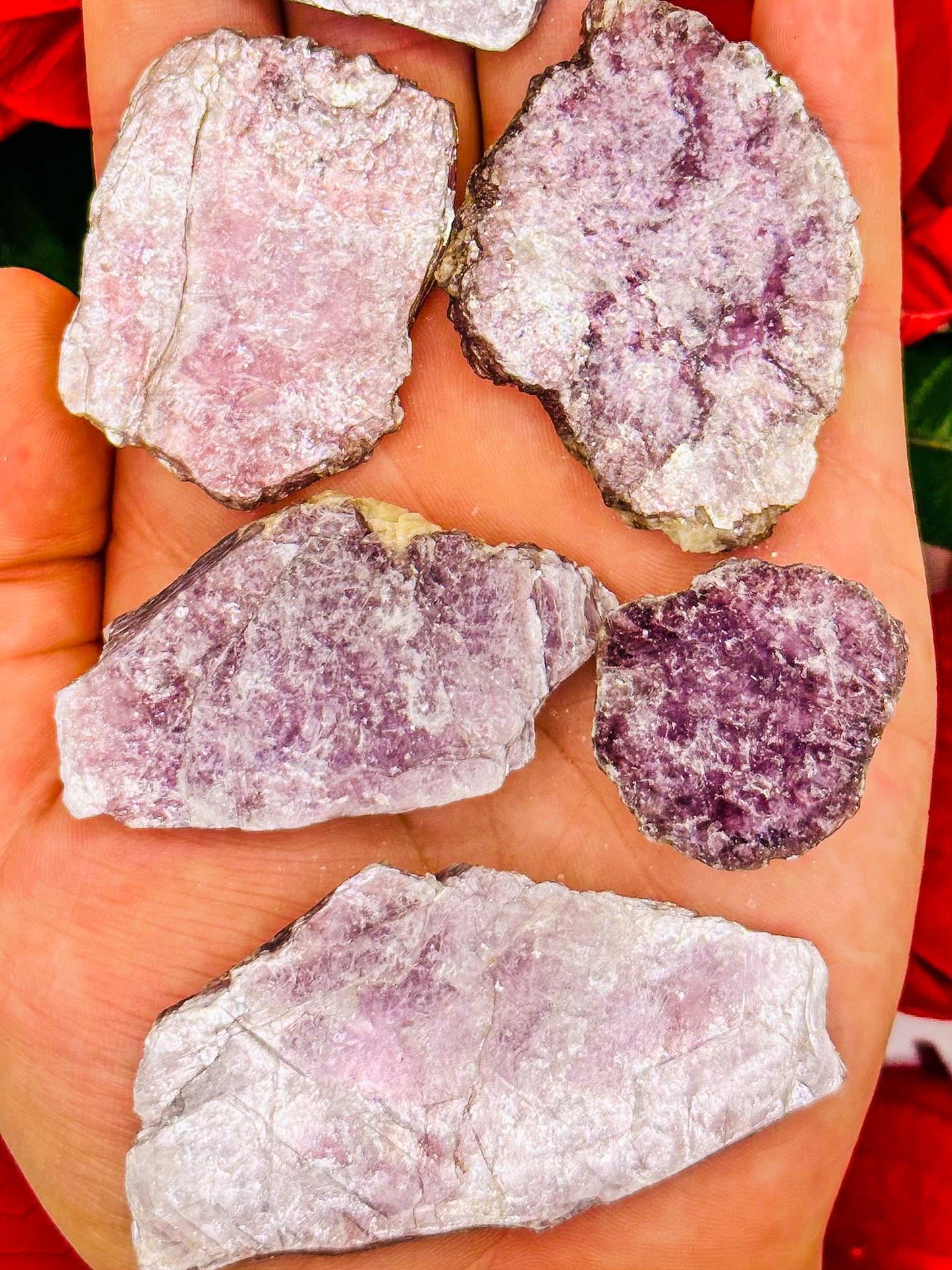 Gemmy Purple Lepidolite Pocket Stones